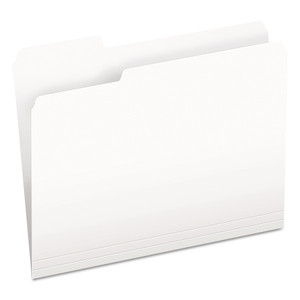 Colored File Folders, 1/3-Cut Tabs, Letter Size, White, 100/box - PFX15213WHI