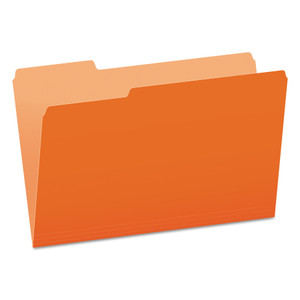 Colored File Folders, 1/3-Cut Tabs, Legal Size, Orange/light Orange, 100/box - PFX15313ORA