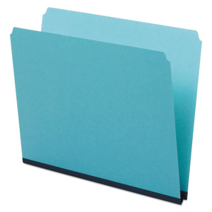 Pressboard Expanding File Folders, Straight Tab, Letter Size, Blue, 25/box - PFX9200