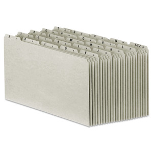 Top Tab A-Z File Guides, 1/5-Cut Top Tab, A To Z, 8.5 X 14, Gray, 25/set - PFXPN1025