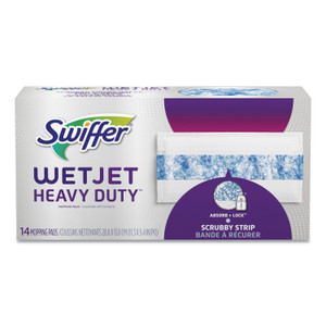Wetjet System Refill Pads, 11.3" X 5.4", Heavy Duty, White, 14/box - PGC81790