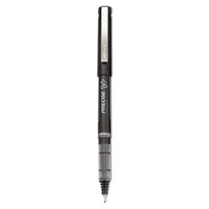 Precise V7 Roller Ball Pen, Stick, Fine 0.7 Mm, Black Ink, Black Barrel, Dozen - PIL35346