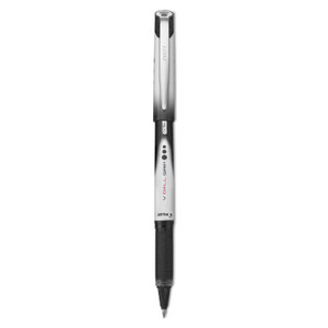 Vball Grip Liquid Ink Roller Ball Pen, Stick, Extra-Fine 0.5 Mm, Black Ink, Black/white Barrel, Dozen - PIL35470