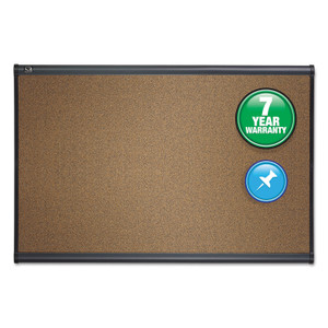 Prestige Bulletin Board, Brown Graphite-Blend Surface, 48 X 36, Aluminum Frame - QRTB244G