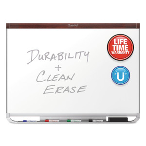 Prestige 2 Duramax Magnetic Porcelain Whiteboard, 48 X 36, Mahogany Frame - QRTP554MP2