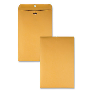 Clasp Envelope, #15, Square Flap, Clasp/gummed Closure, 10 X 15, Brown Kraft, 100/box - QUA37798