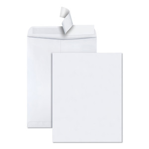 Redi-Strip Catalog Envelope, #15 1/2, Cheese Blade Flap, Redi-Strip Closure, 12 X 15.5, White, 100/box - QUA44082