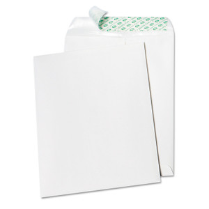 Tech-No-Tear Catalog Envelope, #10 1/2, Cheese Blade Flap, Self-Adhesive Closure, 9 X 12, White, 100/box - QUA77390