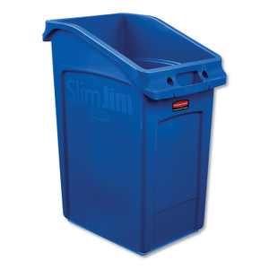 Slim Jim Under-Counter Container, 23 Gal, Polyethylene, Blue - RCP2026725