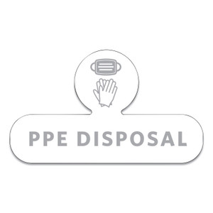Medical Decal, Ppe Disposal, 9.5 X 5.6, White - RCP2137851