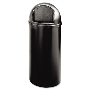 Marshal Classic Container, Round, Polyethylene, 15 Gal, Black - RCP816088BK