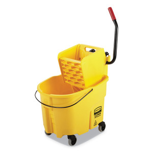 Wavebrake 2.0 Bucket/wringer Combos, Side-Press, 35 Qt, Plastic, Yellow - RCPFG758088YEL