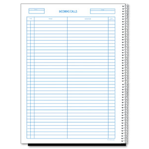 Wirebound Call Register, 8.5 X 11, 1/page, 3.700 Forms - RED50111
