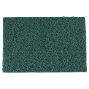 Medium-Duty Scouring Pad, 6 X 9, Green, 10 Pads/pack, 6 Packs/carton - RPPS960