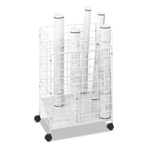 Wire Roll Files, 24 Compartments, 21w X 14.25d X 31.75h, White - SAF3088