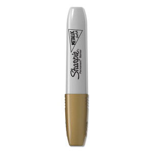 Metallic Chisel Tip Permanent Marker, Medium Chisel Tip, Gold, Dozen - SAN2089606