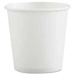 Polycoated Hot Paper Cups, 4 Oz, White, 50 Bag, 20 Bags/carton - SCC374W2050