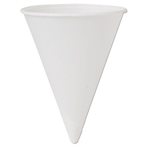Cone Water Cups, Cold, Paper, 4 Oz, White, 200/pack - SCC4BR