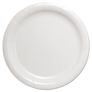 Bare Eco-Forward Clay-Coated Paper Dinnerware, Plate, 9" Dia, White, 500/carton - SCCHP9S