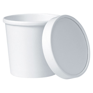 Flexstyle Food Lid Container, 12.1 Oz, 3.6" Diameter, White, 250/carton - SCCKHSB12AWH