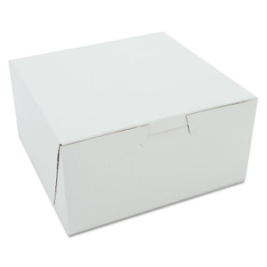 Non-Window Bakery Boxes, 6 X 6 X 3, White, 250/carton - SCH0905
