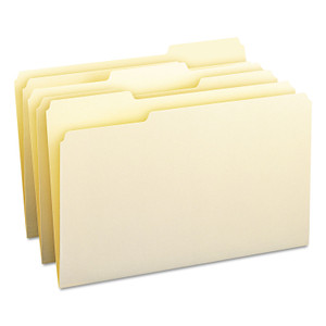 Manila File Folders, 1/3-Cut Tabs, Legal Size, 100/box - SMD15330