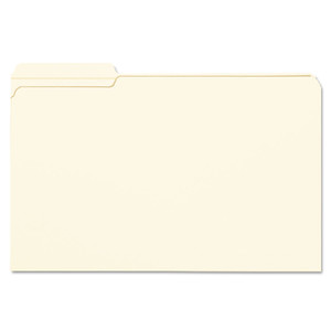 Reinforced Tab Manila File Folders, 1/3-Cut Tabs, Left Position, Legal Size, 11 Pt. Manila, 100/box - SMD15335