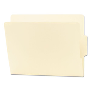 Heavyweight Manila End Tab Folders, 9" Front, 1/3-Cut Tabs, Center Position, Letter Size, 100/box - SMD24136