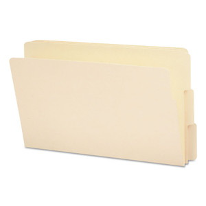 Heavyweight Manila End Tab Folders, 9" Front, 1/3-Cut Tabs, Legal Size, 100/box - SMD27134