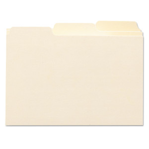 Manila Card Guides, 1/3-Cut Top Tab, Blank, 4 X 6, Manila, 100/box - SMD56030