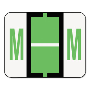 A-Z Color-Coded End Tab Filing Labels, M, 1 X 1.25, White, 500/roll - SMD67083