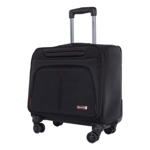 Purpose Overnight Business Case On Spinner Wheels, 9.5" X 9.5" X 17.5", Black - SWZBZCW1003SMBK