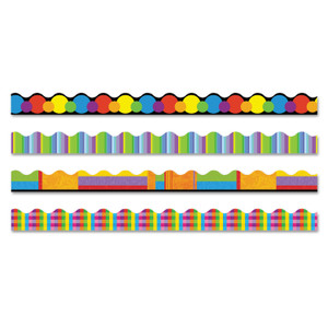 Terrific Trimmers Border Variety Set, 2.25" X 39", Collage, Assorted Colors/designs, 48/set - TEPT92908