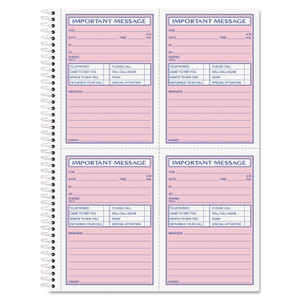 Telephone Message Book, Fax/mobile Section, Two-Part Carbonless, 5.5 X 3.88, 4/page, 200 Forms - TOP4005