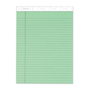 Prism + Colored Writing Pads, Wide/legal Rule, 50 Pastel Green 8.5 X 11.75 Sheets, 12/pack - TOP63190