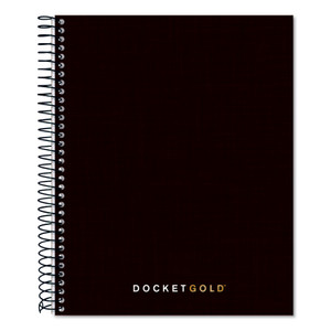 Docket Gold Planner, 1 Subject, Narrow Rule, Black Cover, 8.5 X 6.75, 70 Sheets - TOP63754