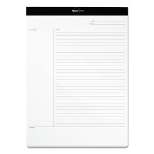 Focusnotes Legal Pad, Meeting-Minutes/notes Format, 50 White 8.5 X 11.75 Sheets - TOP77103