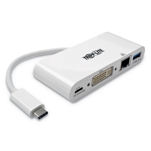 Usb 3.1 Gen 1 Usb-C To Dvi Adapter, Usb-A/usb-C Pd Charging/gigabit Ethernet - TRPU44406NDGUC