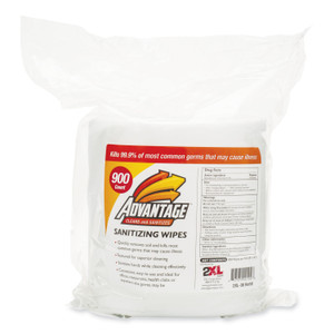 Gym Wipes Advantage, 6 X 8, White, Unscented, 900/roll, 4 Rolls/ct - TXLL36R