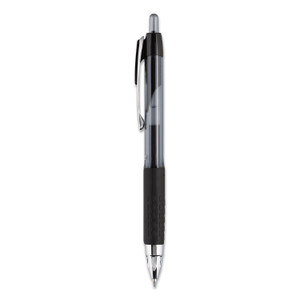 Signo 207 Gel Pen, Retractable, Micro 0.5 Mm, Black Ink, Smoke/black Barrel, Dozen - UBC61255