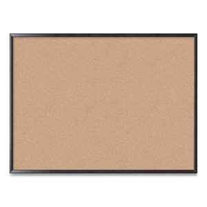 Cork Bulletin Board, 48 X 36, Natural Surface, Black Frame - UBR2876U0001