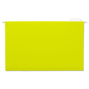 Deluxe Bright Color Hanging File Folders, Legal Size, 1/5-Cut Tab, Yellow, 25/box - UNV14219