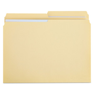 Double-Ply Top Tab Manila File Folders, 1/2-Cut Tabs, Letter Size, 100/box - UNV16112