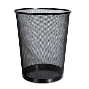 Mesh Wastebasket, 18 Qt, Black - UNV20008