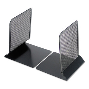 Metal Mesh Bookends, 5 3/8" X 6 3/4", Black - UNV20025
