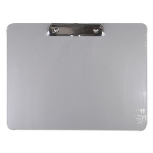 Plastic Brushed Aluminum Clipboard, Landscape, 1/2" Capacity, 11 X 8 1/2 - UNV40302