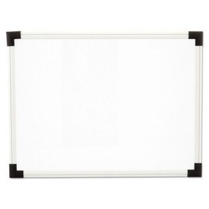 Dry Erase Board, Melamine, 24 X 18, White, Black/gray, Aluminum/plastic Frame - UNV43722