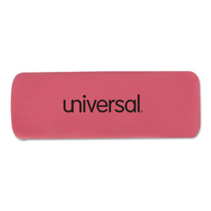 Bevel Block Erasers, For Pencil Marks, Rectangular Block, Small, Pink, 20/pack - UNV55120