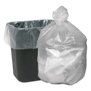 Waste Can Liners, 10 Gal, 6 Microns, 24" X 24", Natural, 1,000/carton - WBIGNT2424