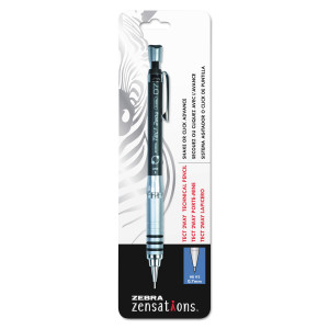 Zensations Tect 2way 1000 Technical Pencil, 0.7 Mm, Hb (#2), Black Lead, Black Barrel - ZEB06111